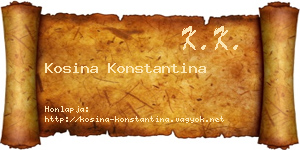 Kosina Konstantina névjegykártya